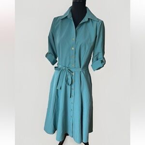 Sharagano Teal Midi Dress